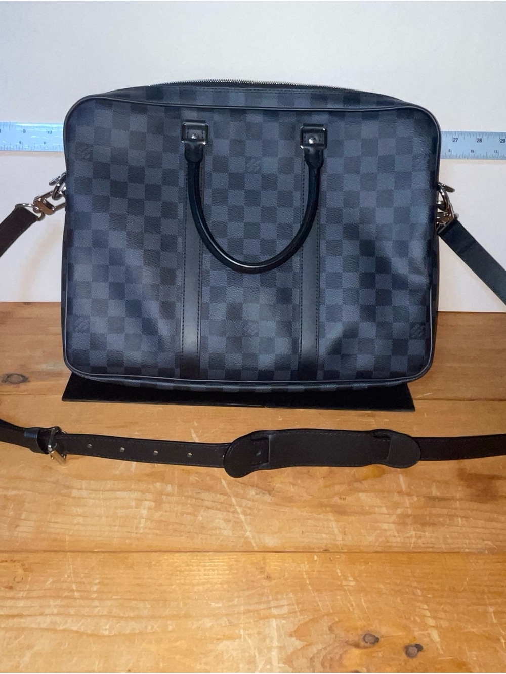 Louis Vuitton Monogram Eclipse Explorer Briefcase Black  Monogram W/ Strap